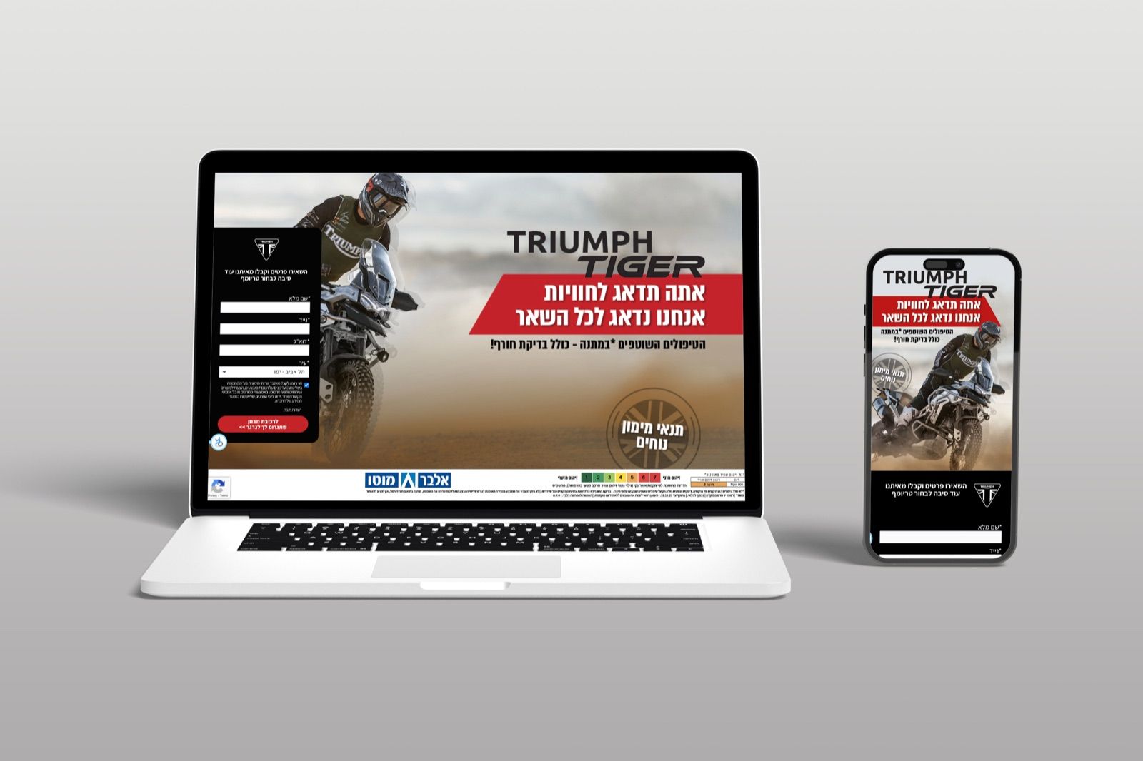 Triumph — Landing pages